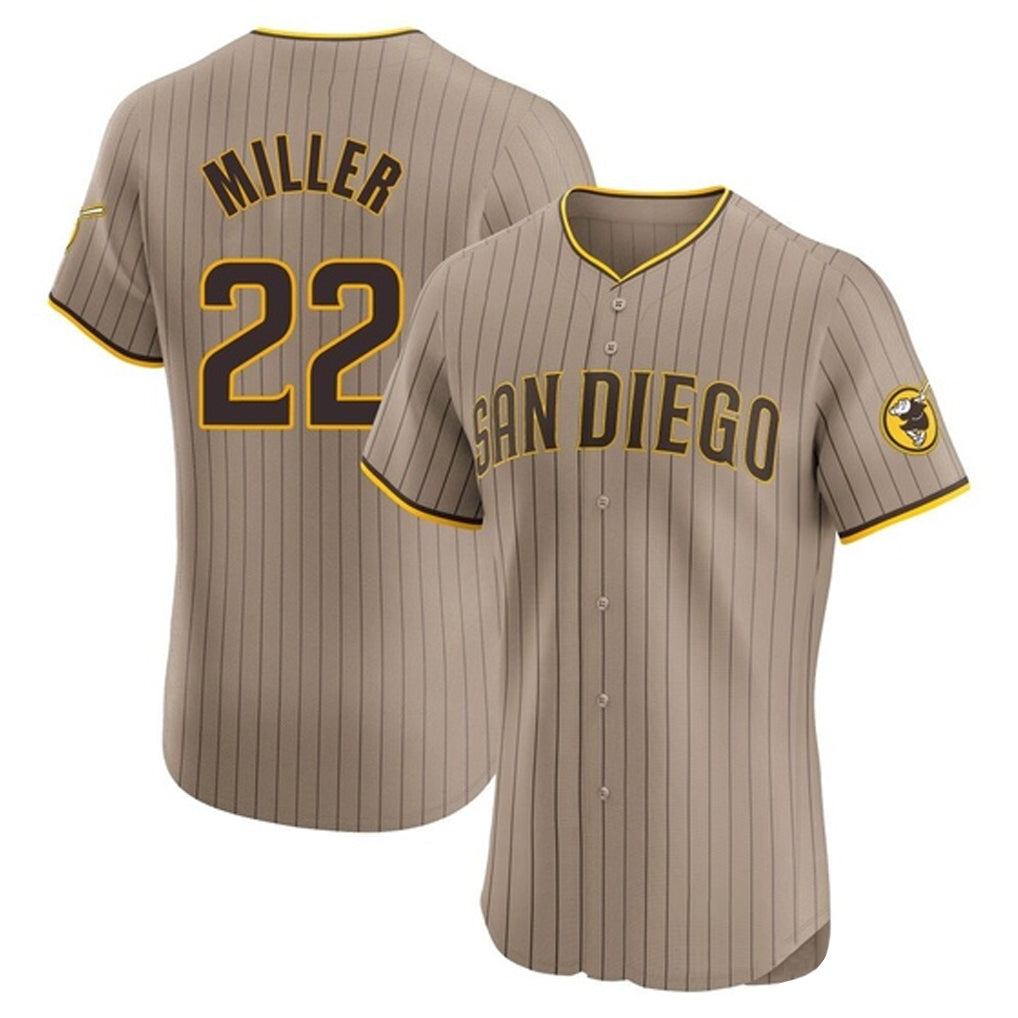 Pouc S.Diego Padres #22 Mason Miller Player Khaki Home Limited Elite Stitched Jerseys