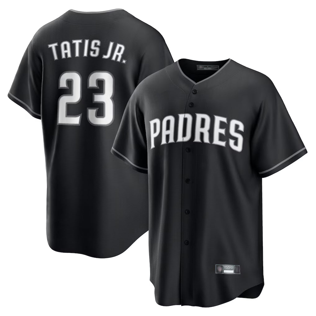 Pouc S.Diego Padres #23 Fernando Tatis Jr Player Black Home Game Stitched Jerseys