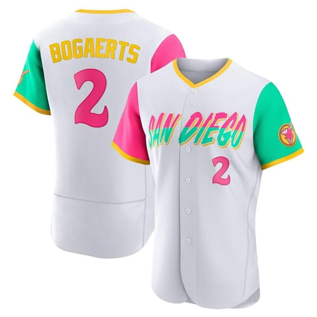 Pouc S.Diego Padres #2 Xander Bogaerts Player White City Connect Home Limited Elite Stitched Jerseys