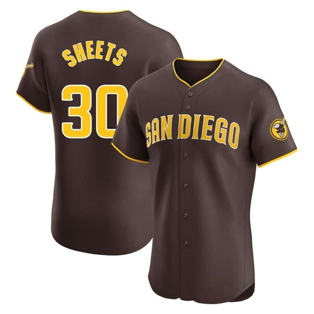Pouc S.Diego Padres #30 Gavin Sheets Player Brown Home Limited Elite Stitched Jerseys