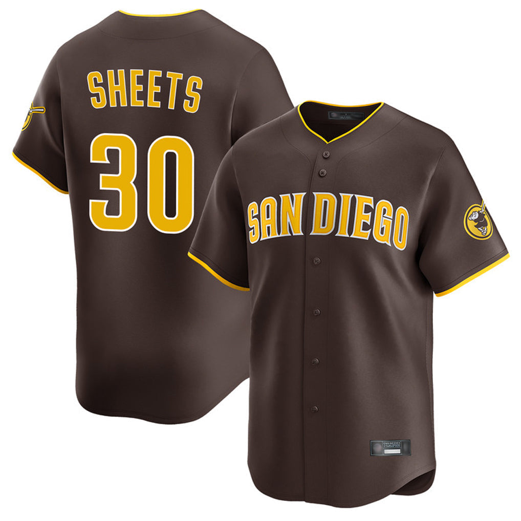 Pouc S.Diego Padres #30 Gavin Sheets Player Brown Home Limited Stitched Jerseys