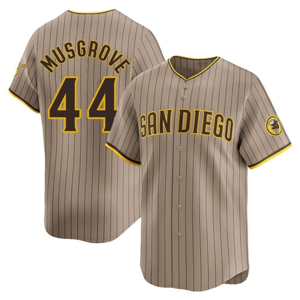 Pouc S.Diego Padres #44 Joe Musgrove Player Khaki Home Limited Stitched Jerseys