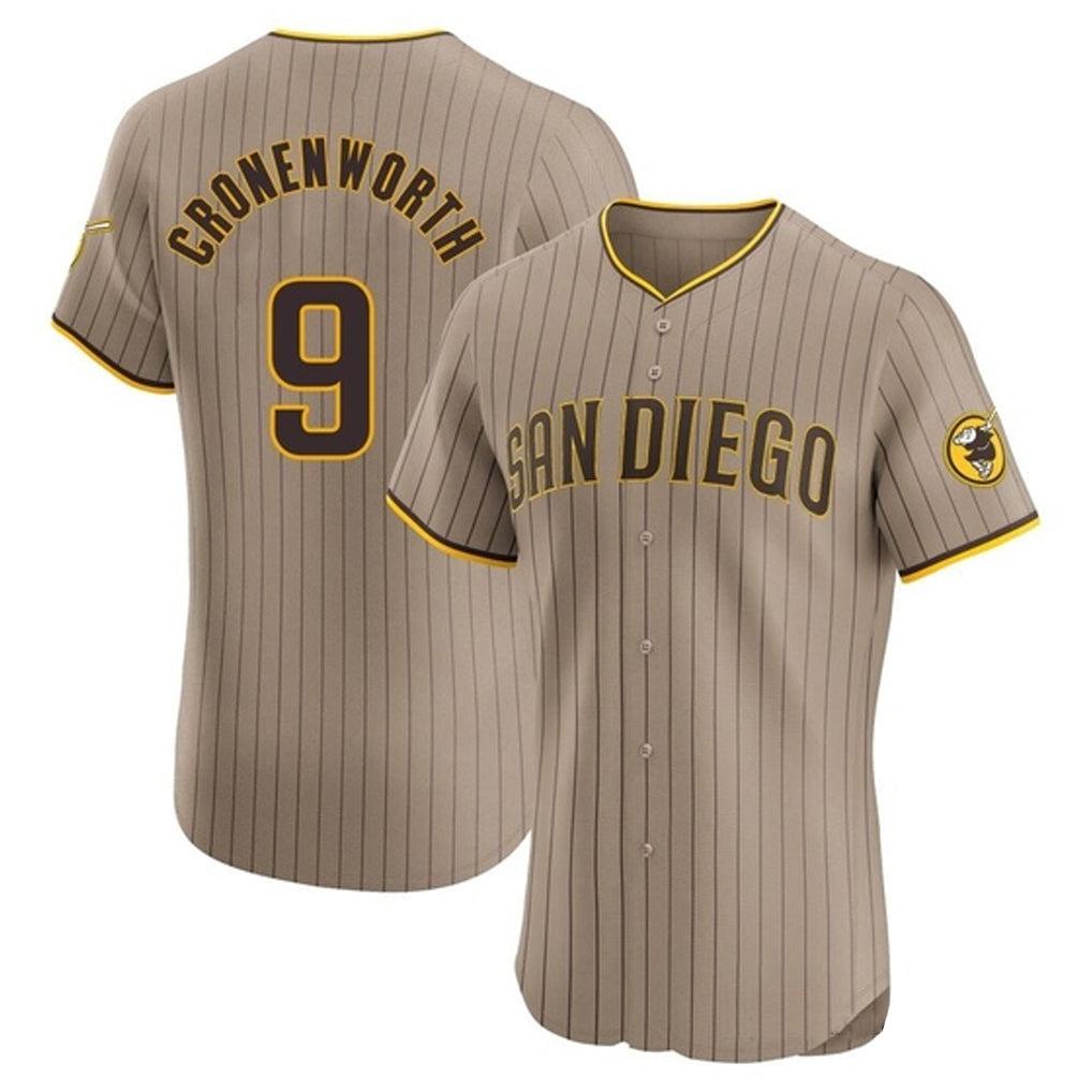 Pouc S.Diego Padres #9 Jake Cronenworth Player Khaki Home Limited Elite Stitched Jerseys