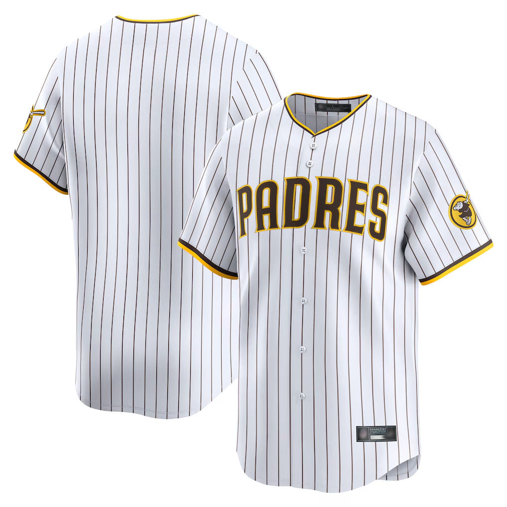 Pouc S.Diego Padres Blank Player White Home Limited Stitched Jerseys