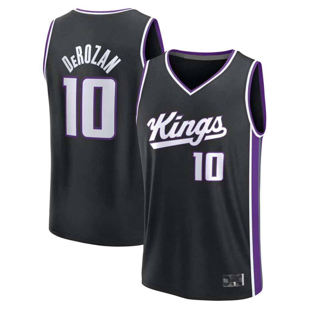 Pouc S.Kings #10 DeMar DeRozan Fanatics Black Fast Break Replica Player Jerseys - Icon Edition