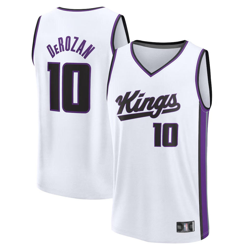 Pouc S.Kings #10 DeMar DeRozan Fanatics White Fast Break Replica Player Jerseys - Association Edition