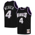 Pouc S.Kings #4 Chris Webber Mitchell & Ness Black 2000-2001 Hardwood Classics Swingman Jerseys