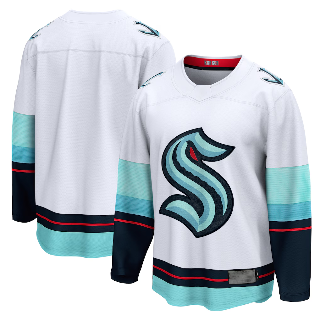 Pouc S.Kraken White Away Breakaway Jerseys