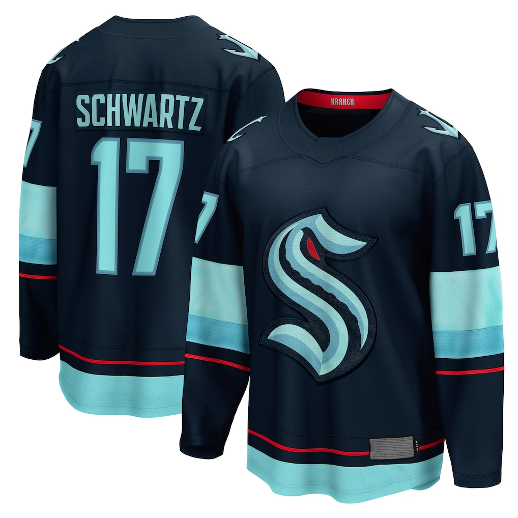 Pouc S.Kraken #17 Jaden Schwartz Navy Home Breakaway Player Jerseys