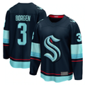Pouc S.Kraken #3 Will Borgen Deep Sea Blue Home Breakaway Player Jerseys