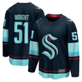Pouc S.Kraken #51 Shane Wright Deep Sea Blue Home Breakaway Player Jerseys