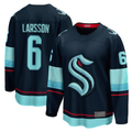 Pouc S.Kraken #6 Adam Larsson Deep Sea Blue Home Breakaway Player Jerseys