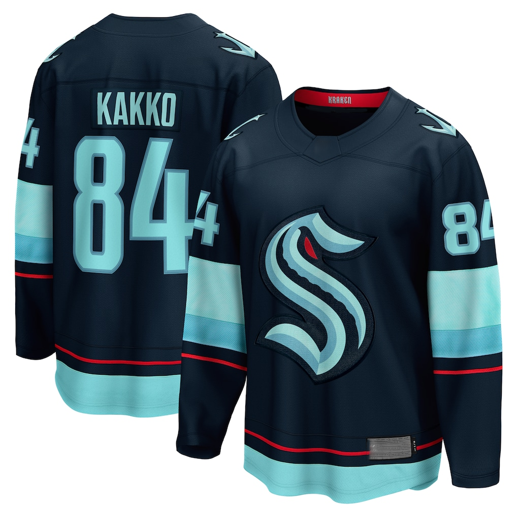 Pouc S.Kraken #84 Kaapo Kakko Deep Sea Blue Home Breakaway Player Jerseys