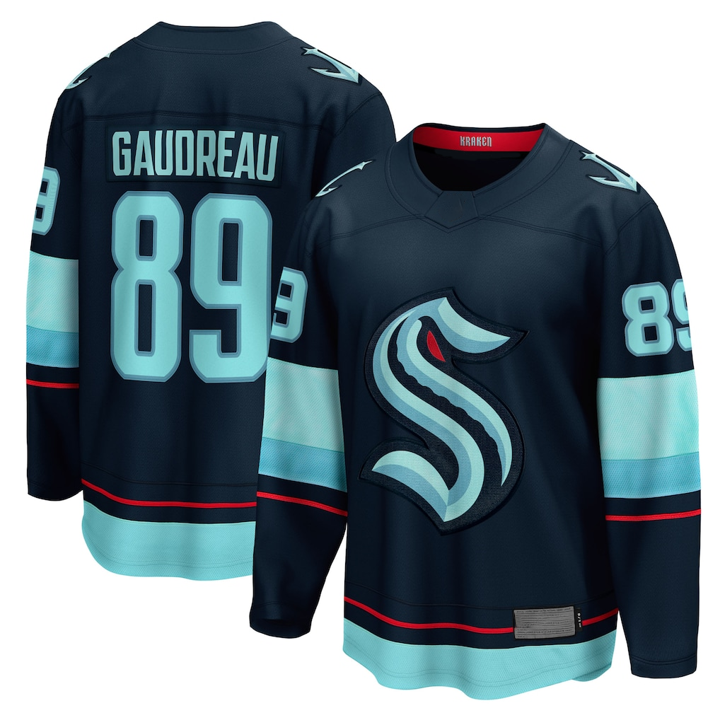 Pouc S.Kraken #89 Frederick Gaudreau Deep Sea Blue Home Breakaway Jerseys
