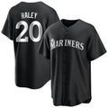 Pouc S.Mariners #20 Luke Raley Player Black Home Limited Stitched Jerseys