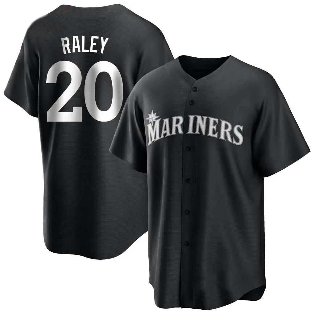 Pouc S.Mariners #20 Luke Raley Player Black Home Limited Stitched Jerseys