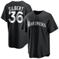 Pouc S.Mariners #36 Logan Gilbert Player Black Home Limited Stitched Jerseys