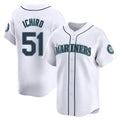 Pouc S.Mariners #51 Ichiro Suzuki Player White Home Limited Stitched Jerseys