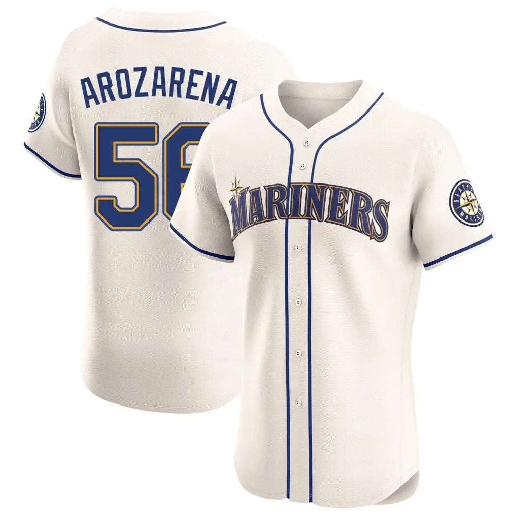 Pouc S.Mariners #56 Randy Arozarena Player Cream Home Limited Elite Stitched Jerseys
