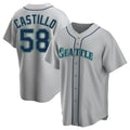 Pouc S.Mariners #58 Luis Castillo Player Gray Home Game Stitched Jerseys