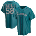 Pouc S.Mariners #58 Luis Castillo Player Teal Home Game Stitched Jerseys