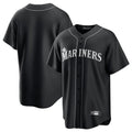 Pouc S.Mariners Blank Player Black Home Limited Stitched Jerseys