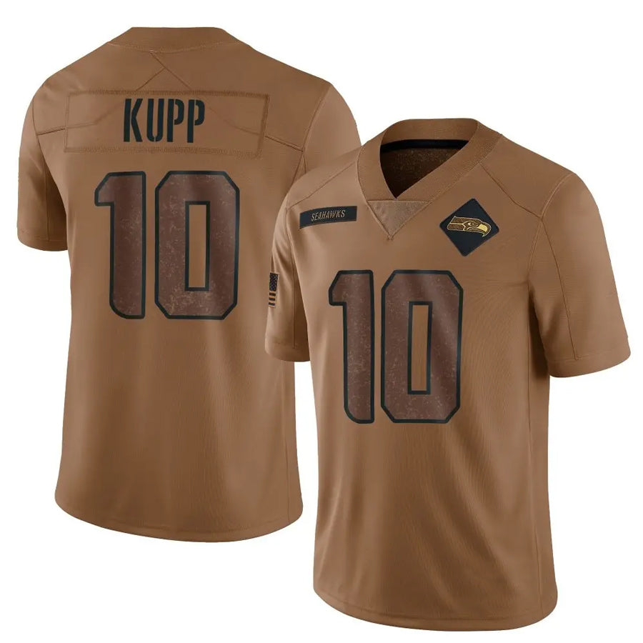 Pouc S.Seahawks #10 Cooper Kupp Player Brown Salute To Service Limited Stitched Jerseys