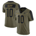 Pouc S.Seahawks #10 Cooper Kupp Player Olive Salute To Service Limited Game Stitched Jerseys