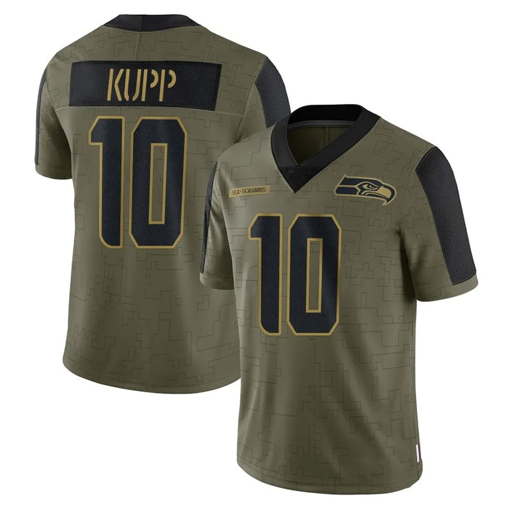 Pouc S.Seahawks #10 Cooper Kupp Player Olive Salute To Service Limited Game Stitched Jerseys
