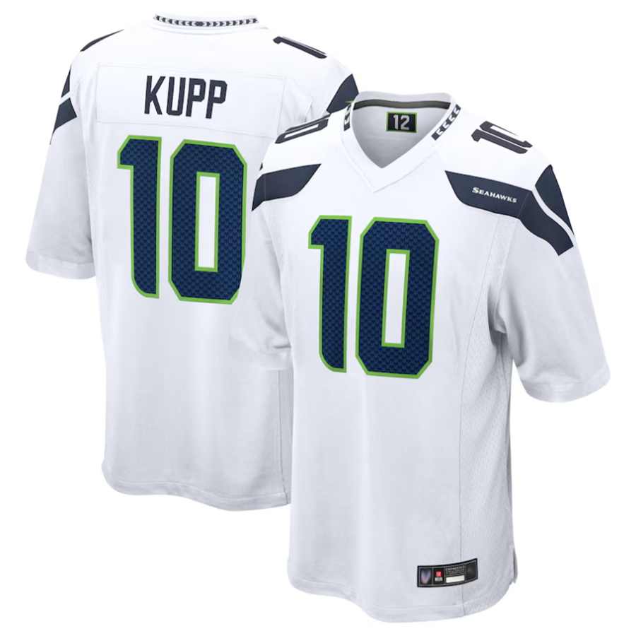 Pouc S.Seahawks #10 Cooper Kupp Player White Replica Game Stitched Jerseys
