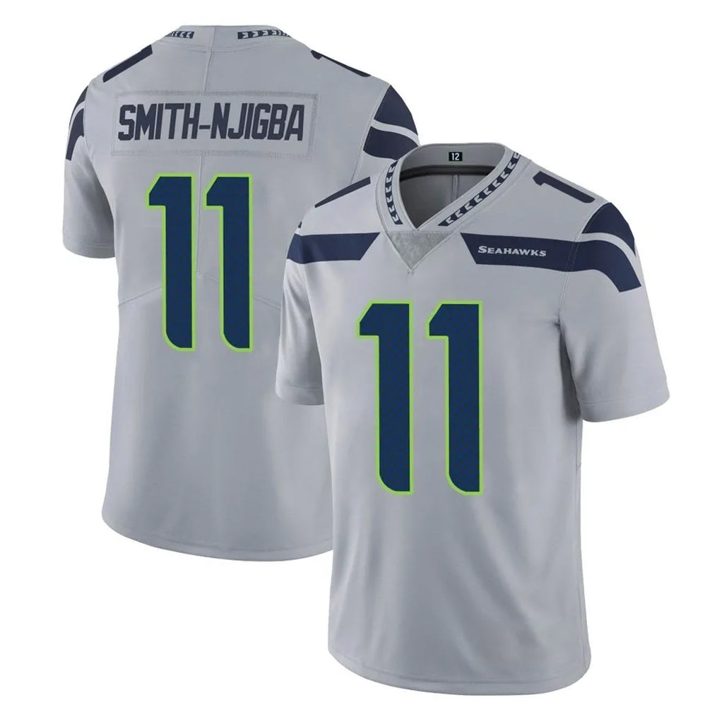 Pouc S.Seahawks #11 Jaxon Smith-Njigba Player Gray Limited Vapor Untouchable Home Game Stitched Jerseys