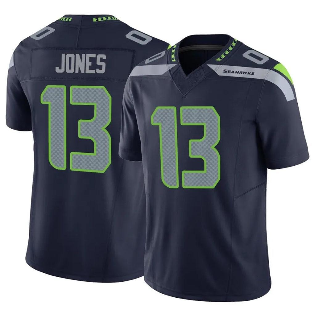 Pouc S.Seahawks #13 Ernest Jones IV Player Navy Limited Vapor F.U.S.E. Home Game Stitched Jerseys