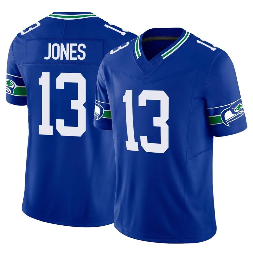 Pouc S.Seahawks #13 Ernest Jones IV Player Royal Limited Throwback Vapor F.U.S.E. Home Game Stitched Jerseys
