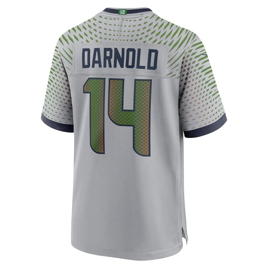 Pouc S.Seahawks #14 Sam Darnold 2025 Rivalries Collection Game Wolf Gray Stitched Jerseys