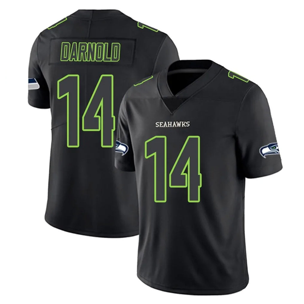 Pouc S.Seahawks #14 Sam Darnold Player Black Impact Limited Home Game Stitched Jerseys