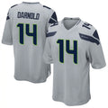 Pouc S.Seahawks #14 Sam Darnold Player Grey Game Football Jerseys