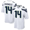 Pouc S.Seahawks #14 Sam Darnold Player White Home Game Football Jerseys