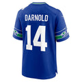 Pouc S.Seahawks #14 Sam Darnold Royal Alternate 2 50th Season Game Stitched Jerseys