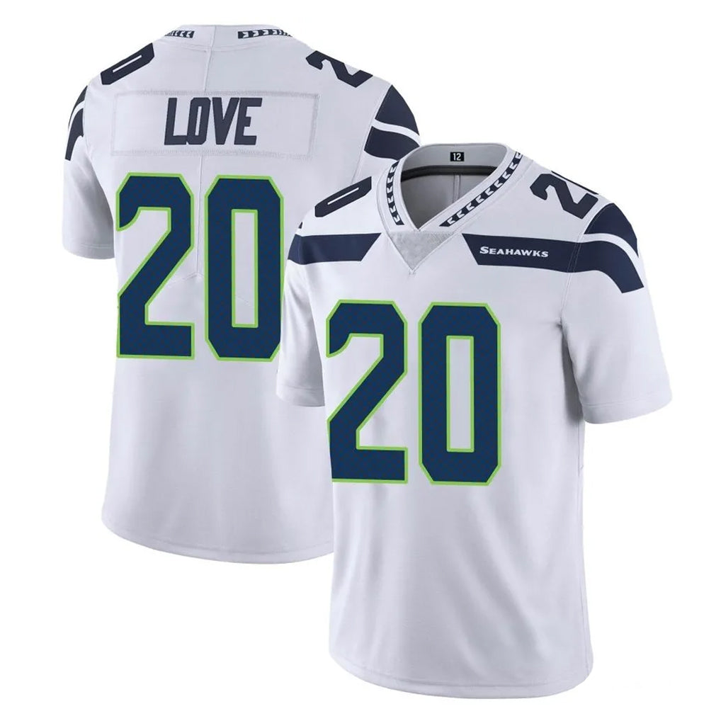 Pouc S.Seahawks #20 Julian Love Player White Limited Vapor Untouchable Home Game Stitched Jerseys