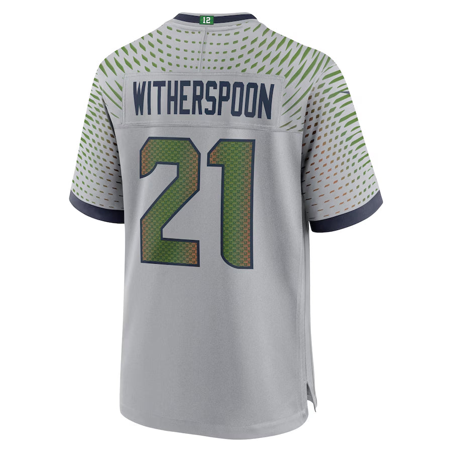 Pouc S.Seahawks #21 Devon Witherspoon Player Gray Rivalries Collection Game Stitched Jerseys