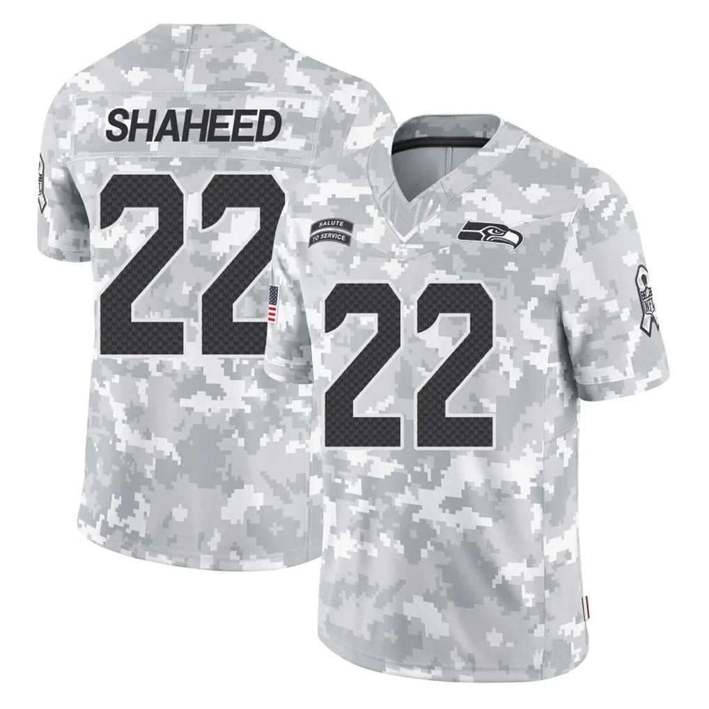 Pouc S.Seahawks #22 Rashid Shaheed Player Arctic Camo Limited Salute To Service Home Game Stitched Jerseys