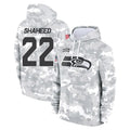 Pouc S.Seahawks #22 Rashid Shaheed Player Arctic Camo Limited Salute to Service Pullover Hoodies Game Stitched Jerseys