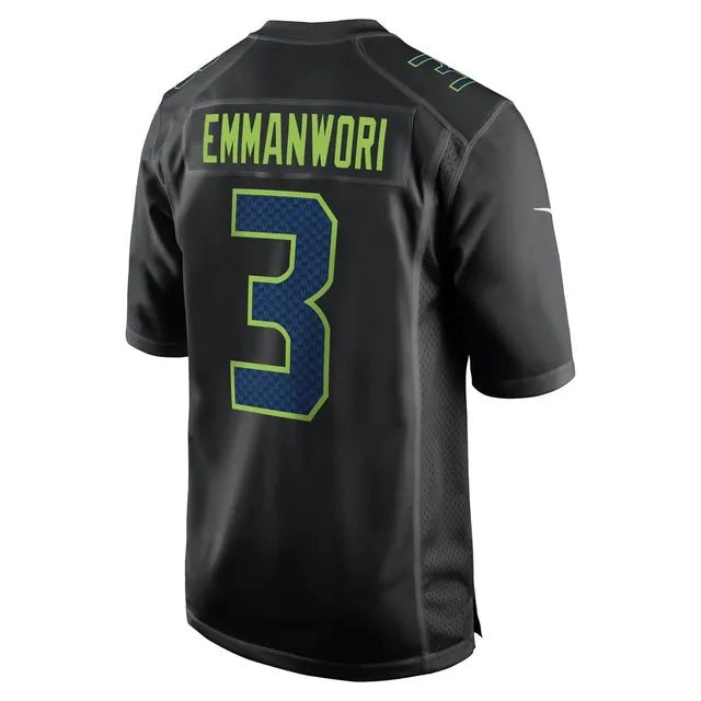 Pouc S.Seahawks #3 Nick Emmanwori Black Fashion Game Stitched Jersey