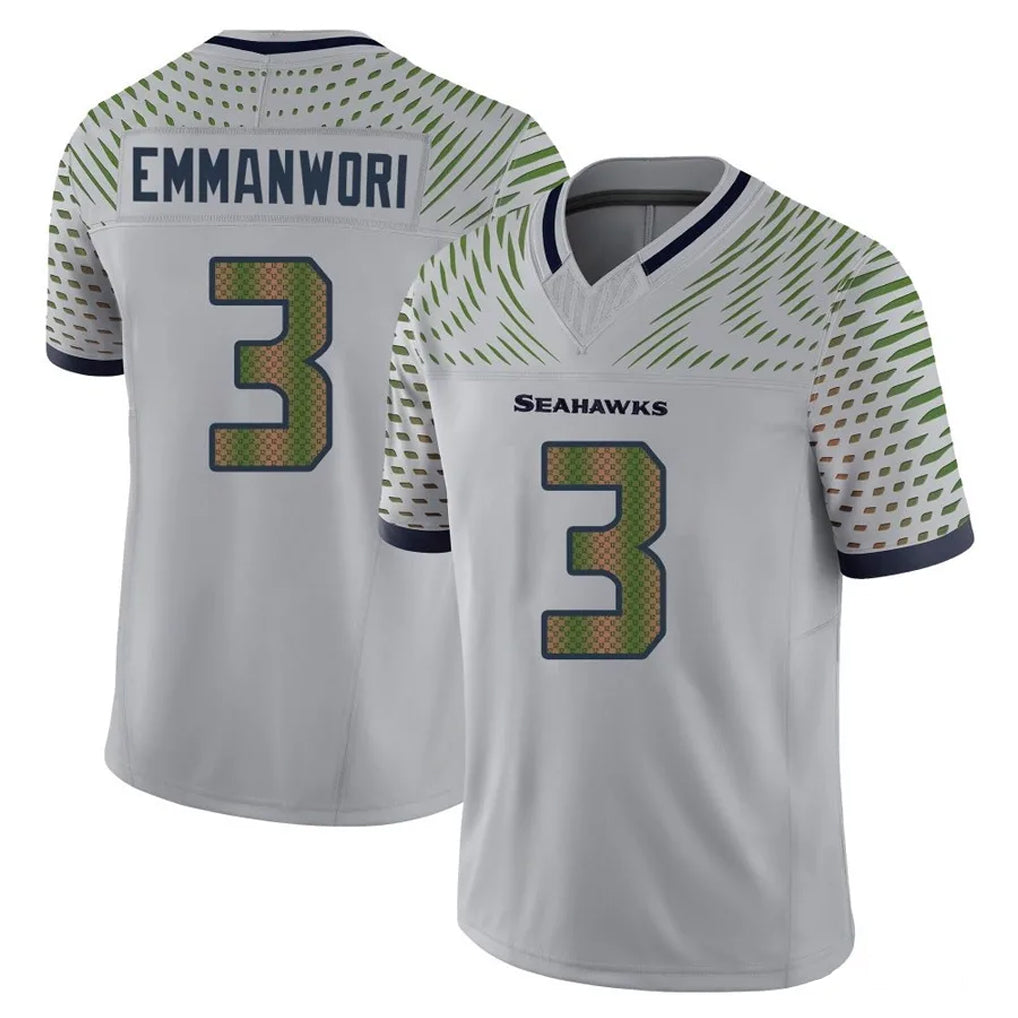 Pouc S.Seahawks #3 Nick Emmanwori Player Grey Limited 2025 Rivalries Collection Home Game Stitched Jerseys