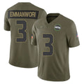 Pouc S.Seahawks #3 Nick Emmanwori Player Olive 2025 Salute To Service Limited Home Game Stitched Jerseys
