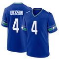 Pouc S.Seahawks #4 Michael Dickson Player Royal Throwback Home Game Stitched Jerseys