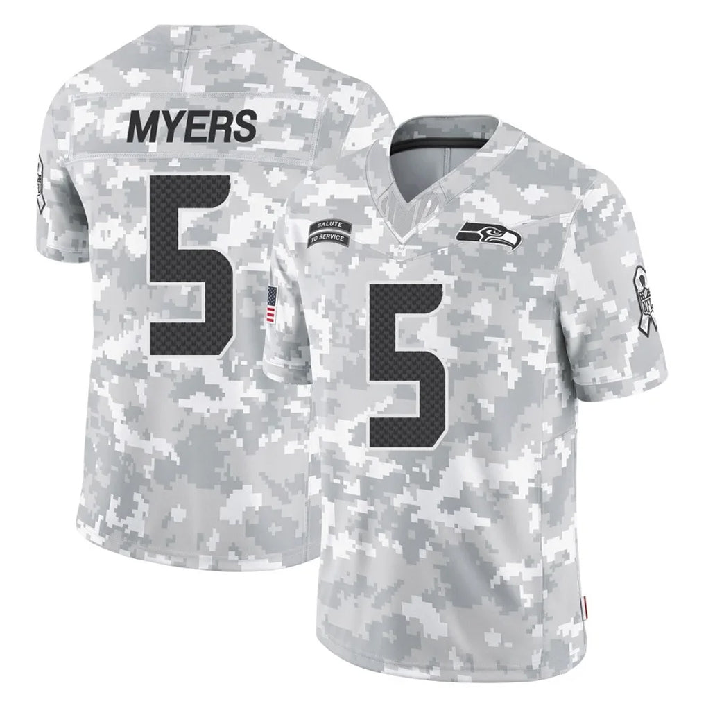 Pouc S.Seahawks #5 Jason Myers Player Arctic Camo Limited Salute To Service Home Game Stitched Jerseys