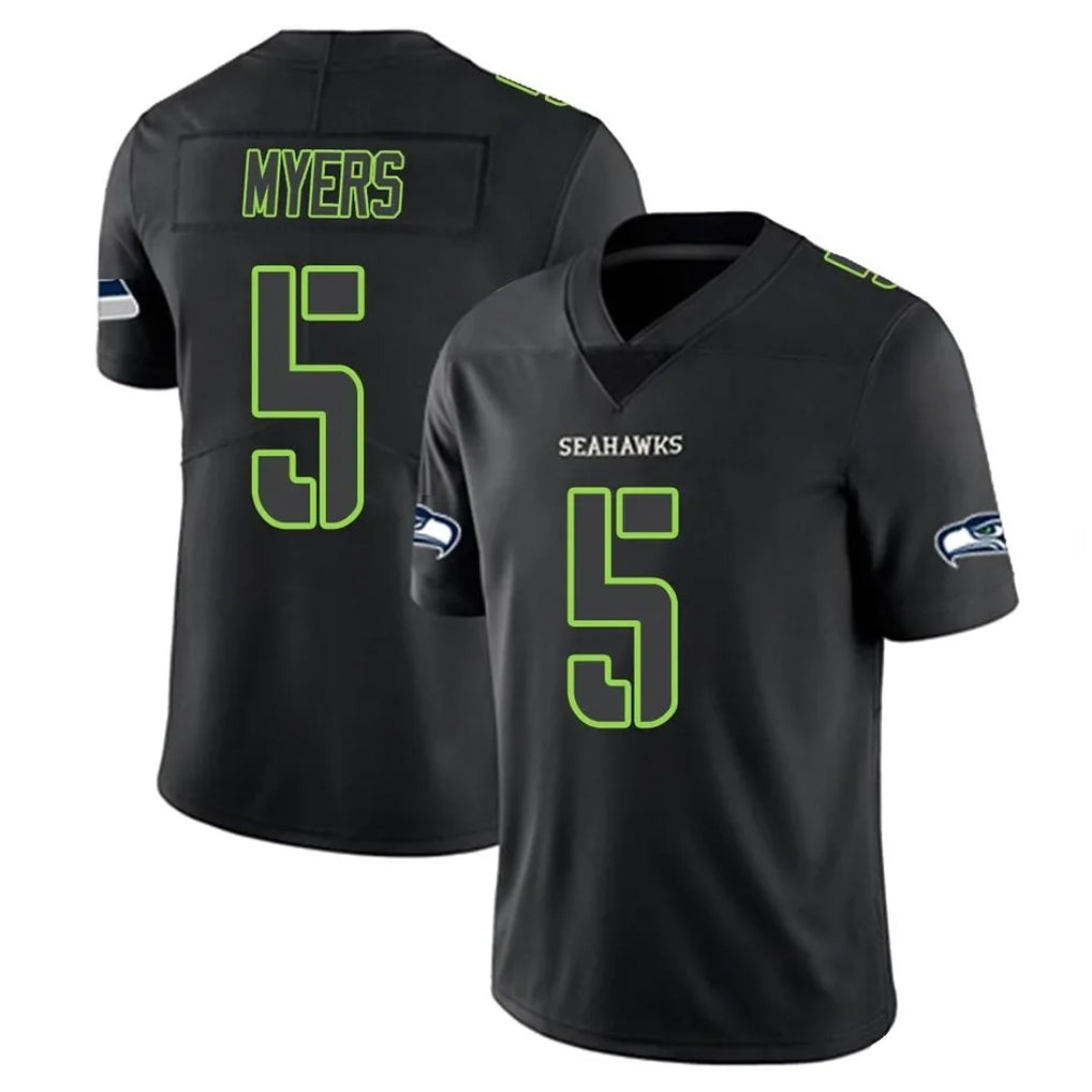Pouc S.Seahawks #5 Jason Myers Player Black Impact Limited Home Game Stitched Jerseys