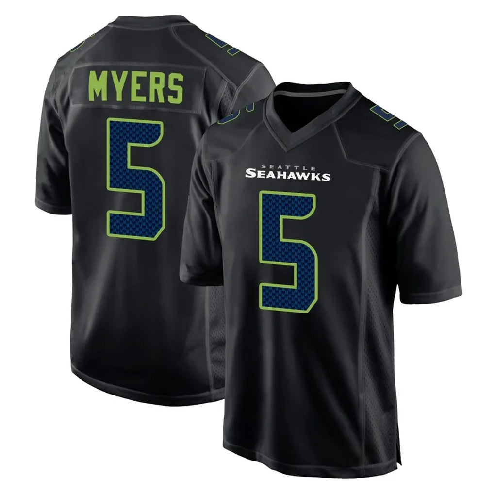 Pouc S.Seahawks #5 Jason Myers Player Black Limited Fashion Home Game Stitched Jerseys