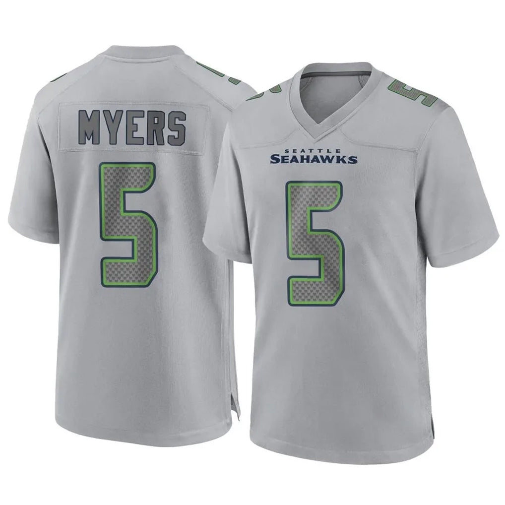 Pouc S.Seahawks #5 Jason Myers Player Gray Atmosphere Fashion Home Game Stitched Jerseys